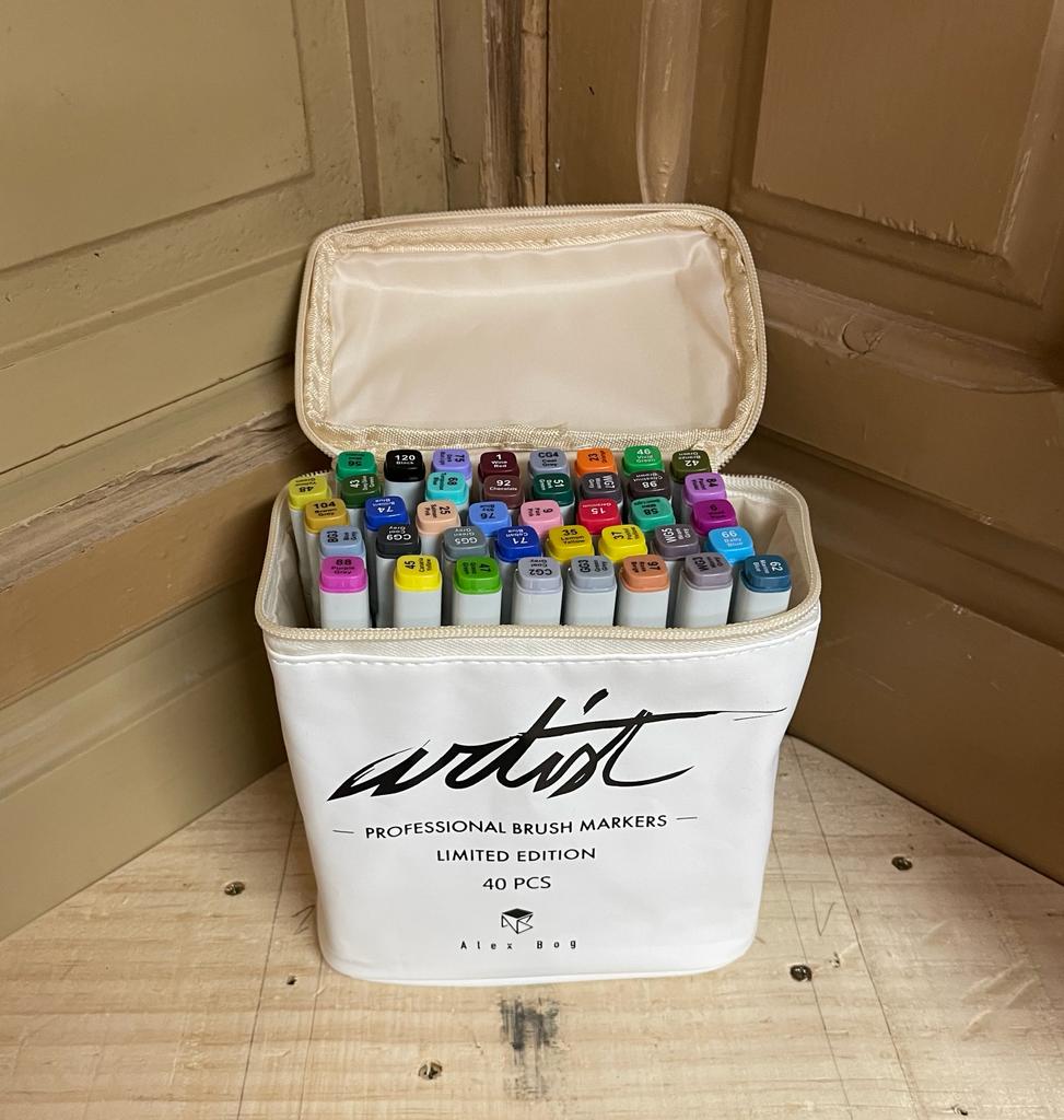 Rotuladores Doble punta 40 colores/Punta pincel