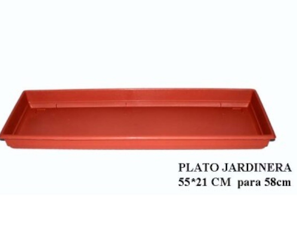 Plato jardinera plástico 55x21cm 58cm Gardenia