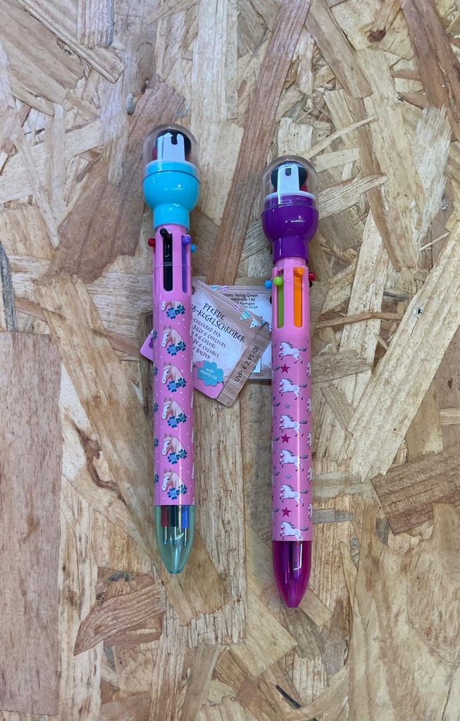 Bolígrafo 6 colores y sello