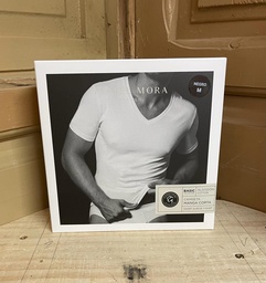 Camiseta interior manga corta-negra T/M-Cuello en pico