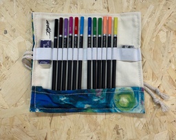 [MTF00251] Box tela 12 lapices Premium+goma+afilalapiz